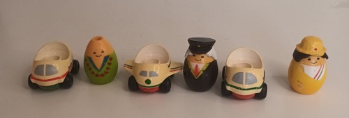 Vintage Apollo Toys Air Set With Pilot, Steward, Plane, Cars Hong Kong Rare - Picture 7 of 8