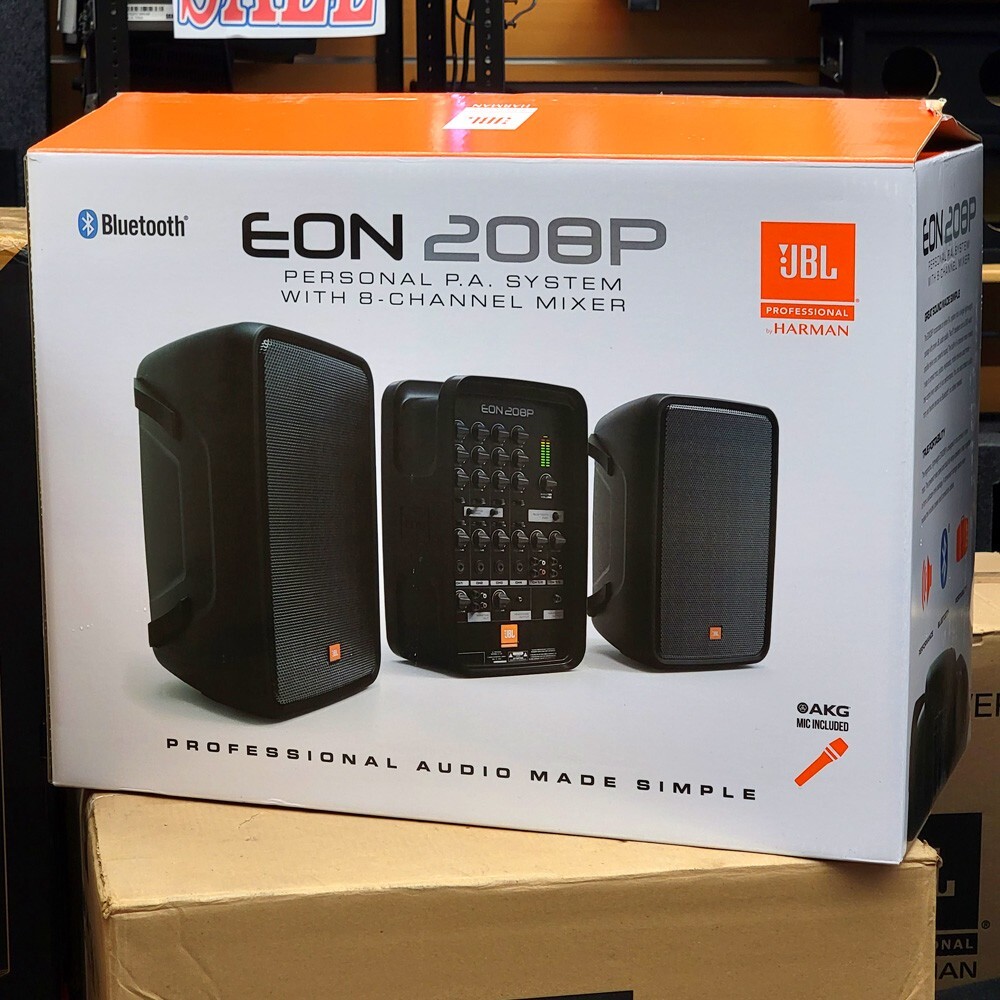 JBL EON208P 300 Watt Portable P/A System w/ 8-Channel Mixer