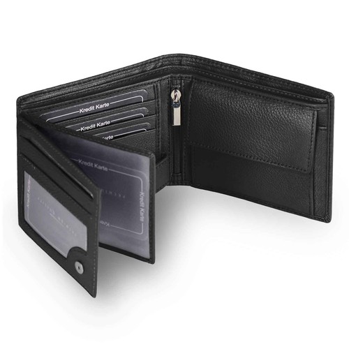 Portafoglio Uomo Porta Carte Rfid Slim Credito Tessere Portamonet Pelle Piccolo - Foto 16 di 60