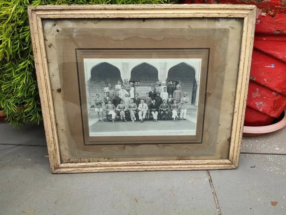 1932-33" Antique Indian Intermediate - Commerce Man Photograph Print Wall Framed - Image 3 of 4