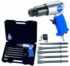 Martello scalpello demolitore pneumatico aria compressa 5 punte valigia 175mm