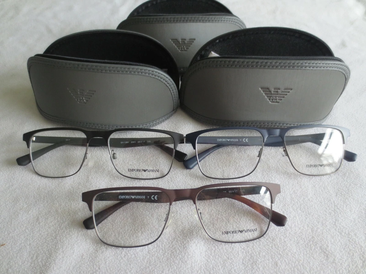 Emporio Armani glasses frames. EA 1061. Black blue or brown. New with case