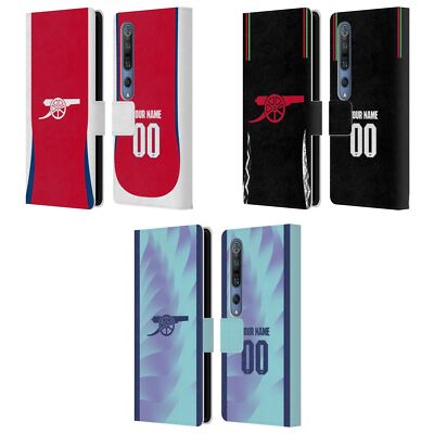 PERSONALIZED ARSENAL FC 2024/25 KIT LEATHER BOOK WALLET CASE FOR XIAOMI PHONES
