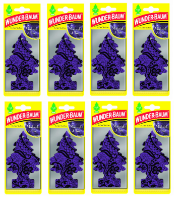 8 x WUNDER-BAUM MIDNIGHT CHIC - CAR AIR FRESHENER - HANGING LITTLE