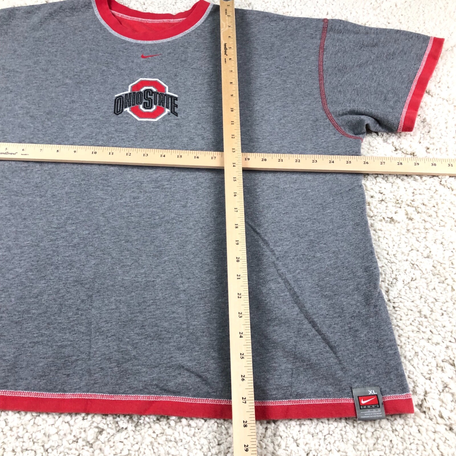 Nike Team Vintage Y2K T shirt Men’s XL Ohio State Buckeyes Reversible 2-in-1 thumbnail 3