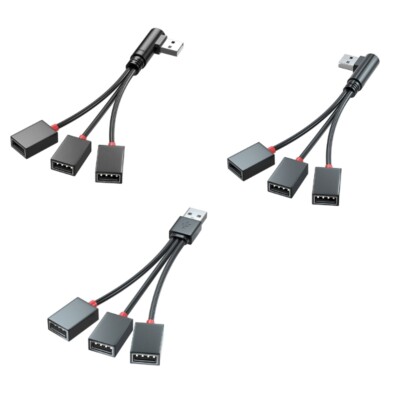 USB Splitter Cable,USB 1 Male to 3 Female Extension Cord Connector