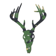 Deer Skull Trophy - Vinyl Decal Sticker - Multiple Patterns Sizes - Ebn199