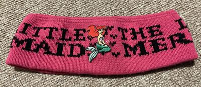 Vintage 90s Disney The Little Mermaid Fleece Ski Winter Headband Stretch Pink Vintage 90s Disney the Little Mermaid Fleece Ski Winter  main image 2