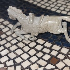 Vintage Marx Horse Wild West Western Ranch Animals Running Grey Vinyl 50s