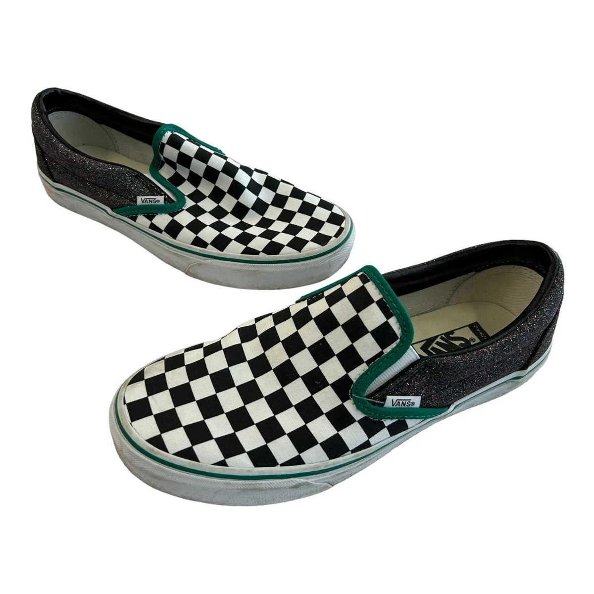 Green glitter vans sale