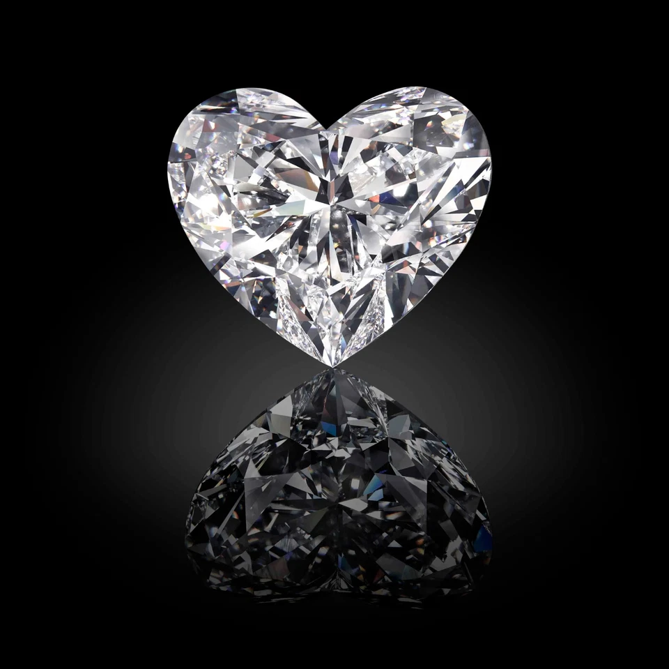 6.20 Ct Loose CVD Lab Grown Diamond 12 MM Heart D Color, FL CLARITY Certified - Image 3 of 4