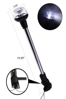 Pactrade Marine Fold Down Boat Pontoon LED 15.5'' All-Round Anchor Stern Light 