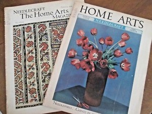 2 issues NEEDLECRAFT HOME ARTS MAGAZINE 1934 & 1938 Needlepoint Fashions Afgans