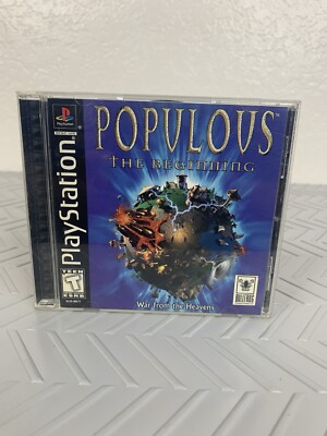 Populous: The Beginning (Sony PlayStation 1, PS1, 1999) CIB Complete with Manual