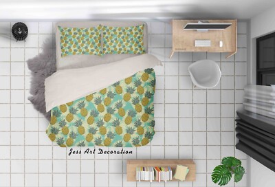 3D Pineapple Leaves Pattern Quilt Cover Set Duvet Cover Bedding Pillowcases