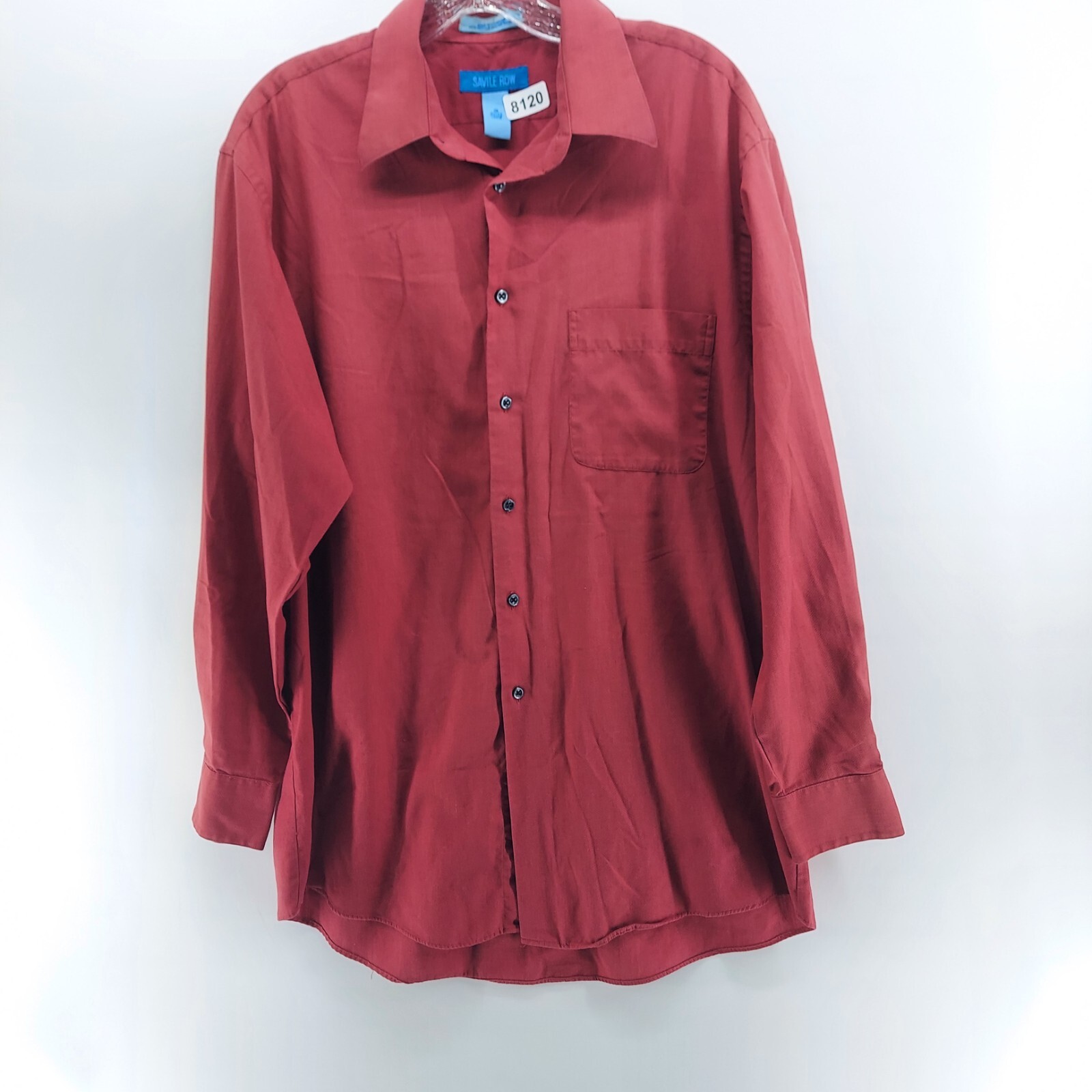 FILA camicia savile row casual classica tessuto bottoni rosso tasca taglia large (16)