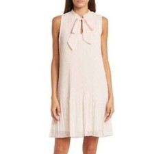 NANETTE LEPORE Pink Chiffon Pleated Cocktail Dress Size 10