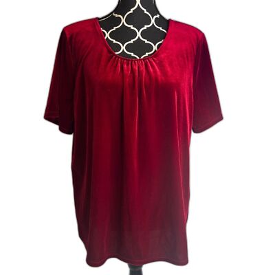 Jaclyn Smith NWT Velour Velvet Top Size XL Dressy Christmas Holiday