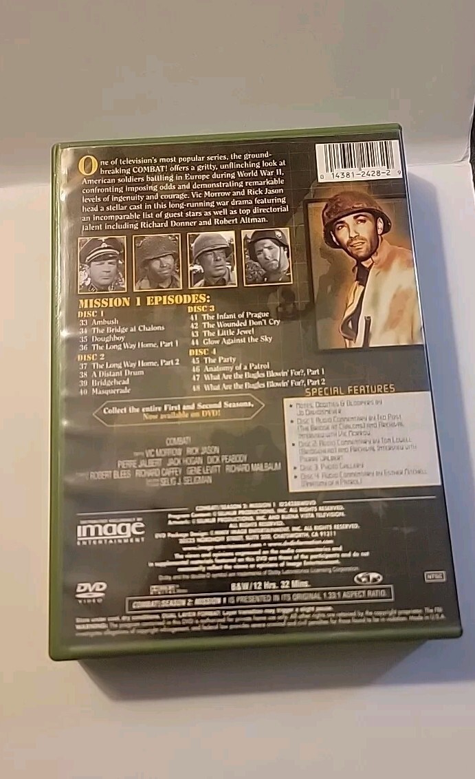 COMBAT! Season 2: Mission 1 (4-DVD Set) Vic Morrow Mint