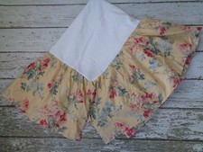 RALPH LAUREN Parsonage Bedskirt Queen Size Yellow Floral Green Pink NEW