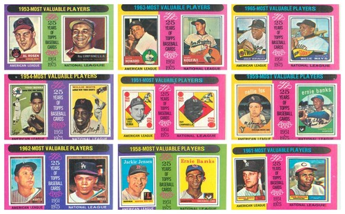 1975 Topps Baseball (MVP Cards) 189-212 U-Pick complete your set. - Picture 1 of 49