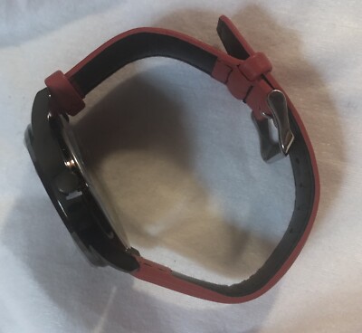 STRADA Genoa Women\'s Braided Leather Watch Bracelet - Red & White Strada Wristwatches for sale | eBay main image 4