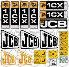 Set adesivi decalcomanie escavatore posteriore JCB 1CX