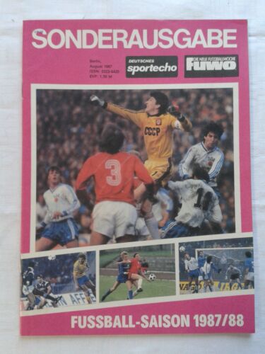 Deutsches Sportecho die Neue Fuwo Sonderausgabe August 1987 DDR Oberliga - Bild 1 von 2