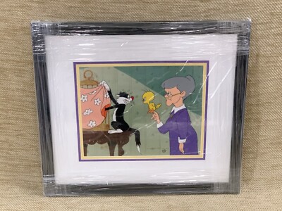 Warner Bros Caught Again Tweety handbemalt Cel signiert Friz Freleng Sericel Ltd