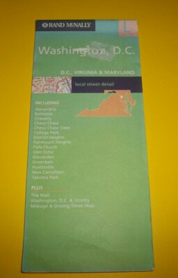 WASHINGTON DC  Rand McNally  LOCAL 2003 Paper Folded Map  **NEW**