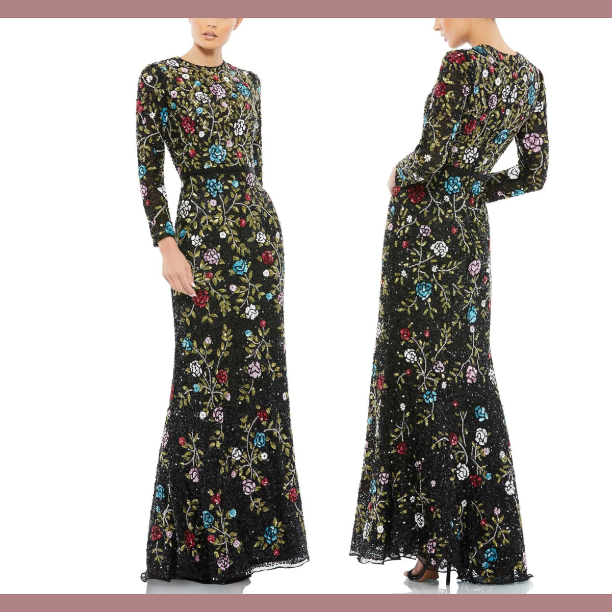 fitted lace wedding dress Black Embellished Floral Cap Sleeve A Line Gown main image 1
