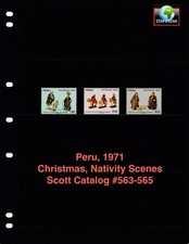 $3.25 Scott Value - 1971 PERU Nativity Figures Christmas scarcer CV MNH NH UMM