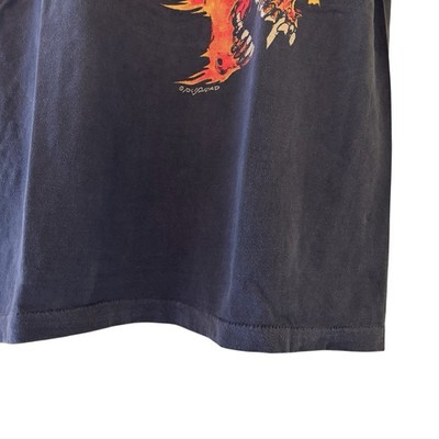 トップス LLICA Sideflameskull90's Vintage 90s Metallica Flaming Skull Summer Sh-t 94 Shirt Large