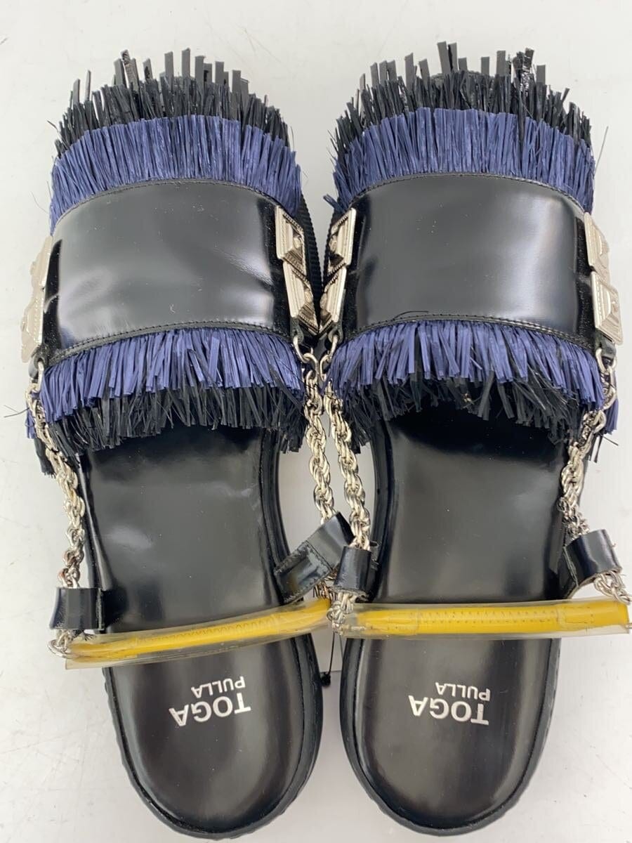 TOGA / サンダル/38/BLK/TP61-AJ747/l chain platform TOGA 38 BLK TP61-AJ747 Metal chain platform Sandals