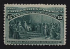 CKStamps: US Stamps Collection Scott#238 15c Columbian Mint HR OG Spot Thin
