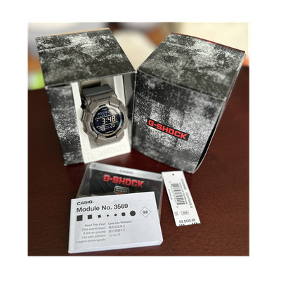 Casio G-SHOCK Digital Quartz Watch Gray Fabric Band, Alarm, Box, Manual