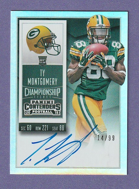 Ty Montgomery Panini Contenders #239 Autograph Championship Ticket