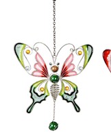 Deko HäNger Schmetterling Harmonie GrüN In Tiffany Optik L. 30Cm Formano