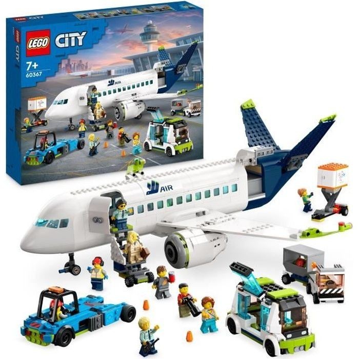 LEGO City 60367 L'Avion de Ligne pour créer un aéroport miniature dans la chambre