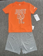 Nike Dri-Fit Boys Size 6 New With Tags 2 PC Shirt Shorts Set 86M708-G0R