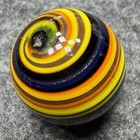 Handmade Marble Gold Lutz ( Corkscrew - Spiral ) 1 Inch +-  (S16) — photo 1