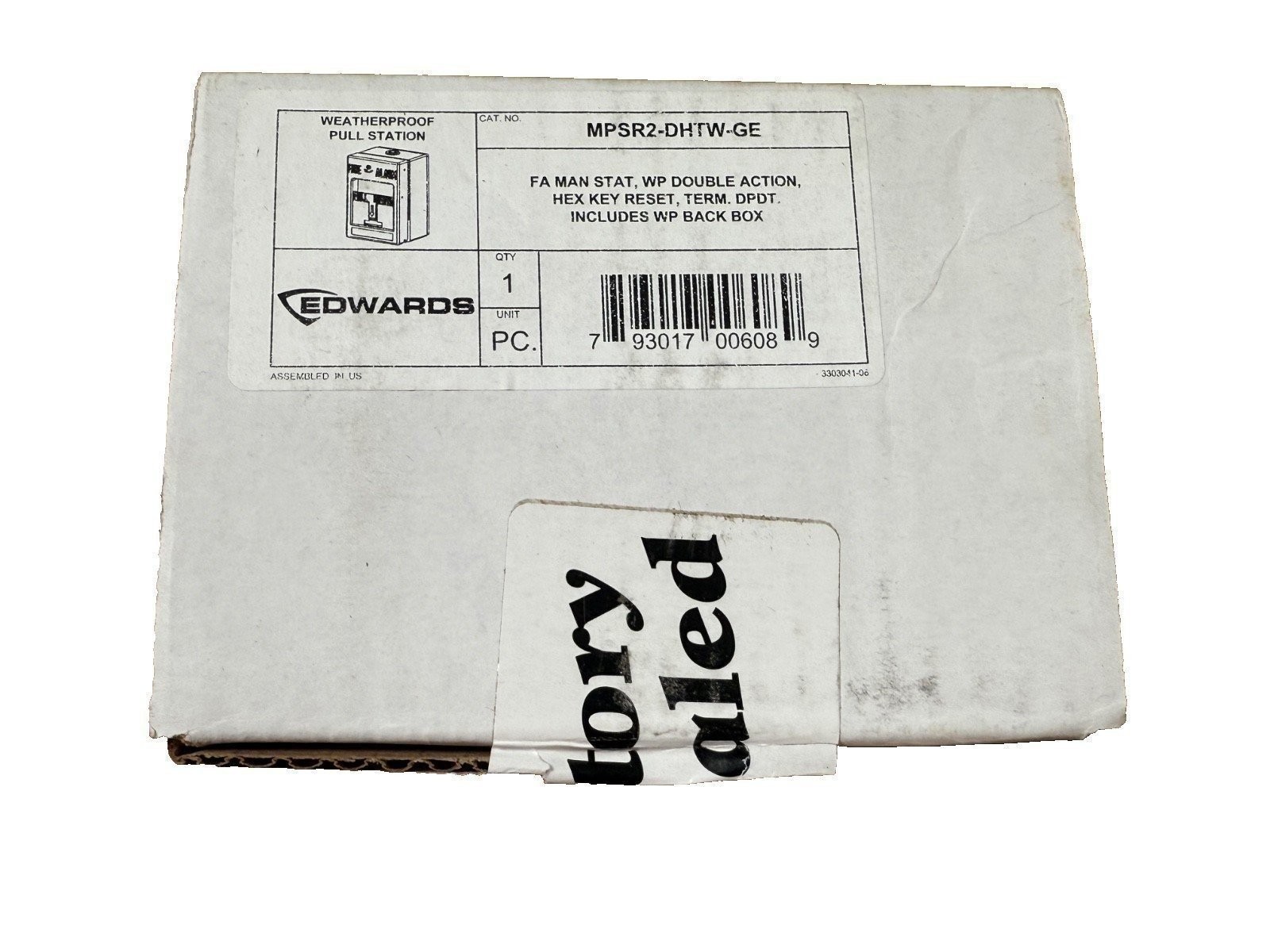 EST Edwards MPSR2-DHTW-GE Fire Alarm Pull Station (NEW IN BOX)-image