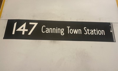 147 Canning Town Station - London 23.3.2016 Bus Destination Blind 42 Zoll