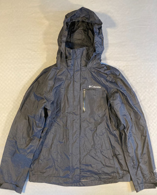 Columbia Women's Pouration Jacket, Omni-Tech Packable, Lightweight Size XS Black