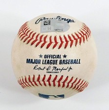 Reds @ Nationals 7-6-23 Game-Used Baseball W.Benson (Walks) / M.Thompson COA