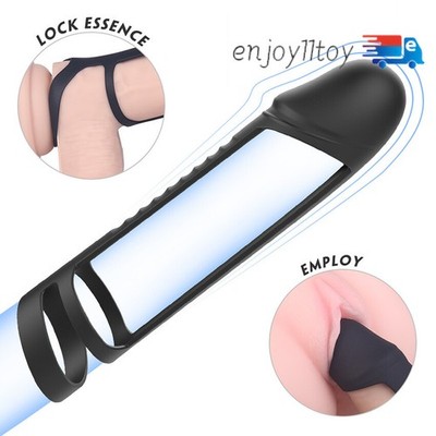 Newest Reuse Realistic Ball Sleeve Condom Bird Rings Male Enlarger Stretcher