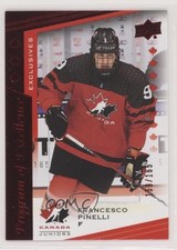 2021 Upper Deck Team Canada Juniors Exclusives /165 Francesco Pinelli #112 1tr
