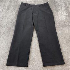 Dockers Classic Fit Straight Chino Pants Men's Size W36xL29 Black Flat Front