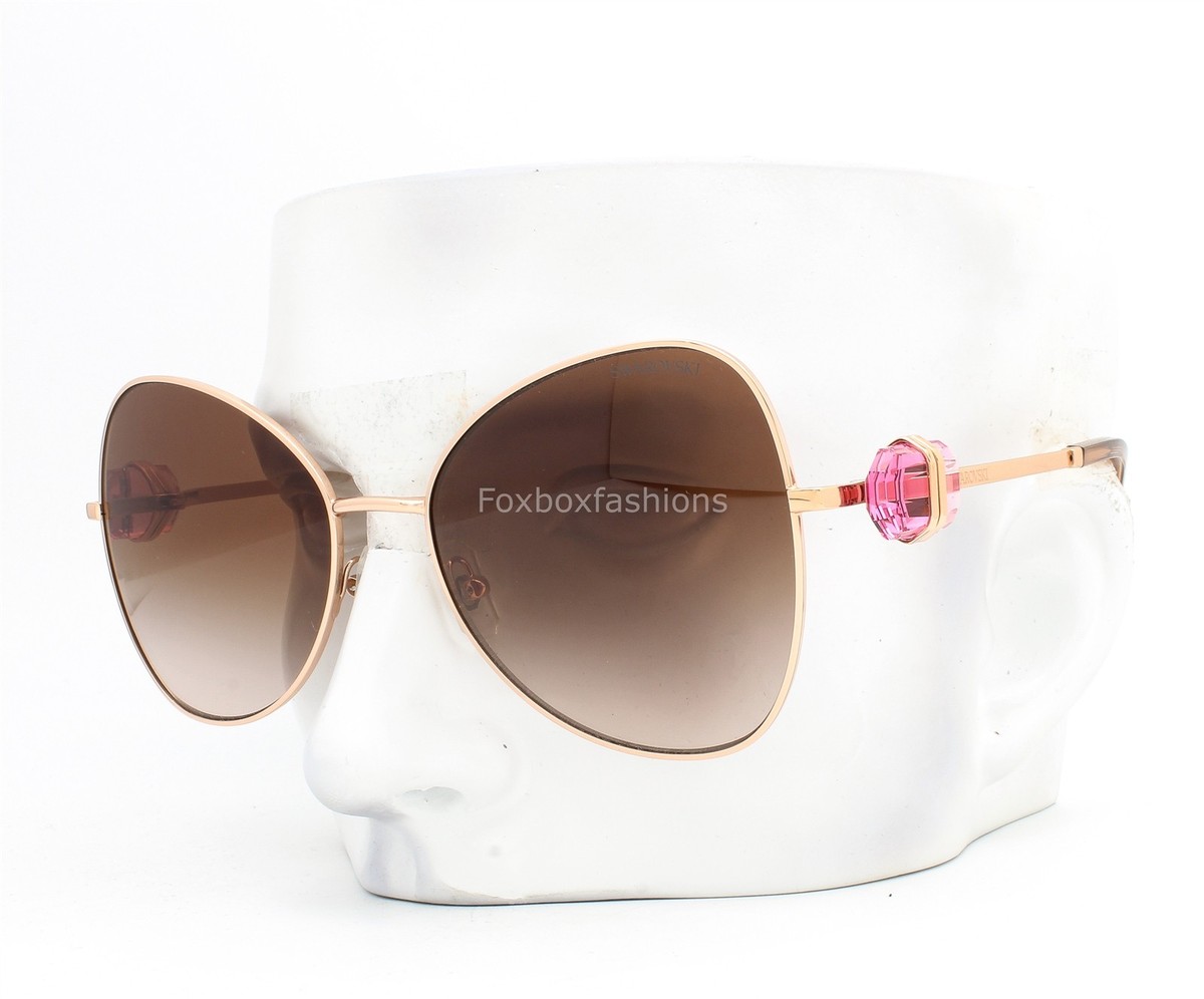 Swarovski Sunglasses Rose Gold Pink Swarovski Crystals SK 