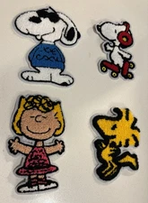 Set Of 4 - Extra Large Peanuts Snoopy Patches   ** Sew On ONlY”